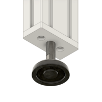 32-4590M16-0 MODULAR SOLUTIONS FEET AND CASTERS PART CONNECTING PLATE 45 X 90 M16 HOLE W/ HARDWARE